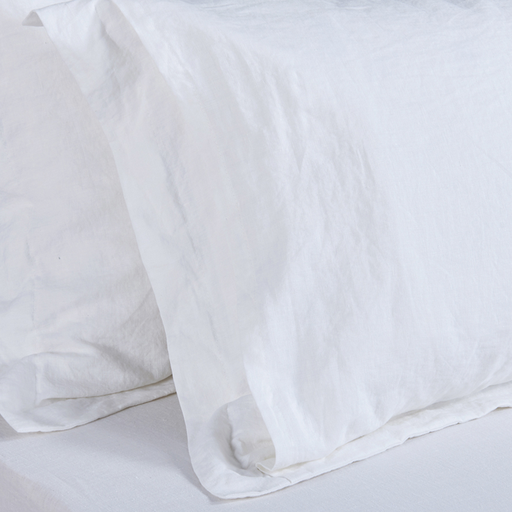 Flanged Linen Pillowcases (set of 2)