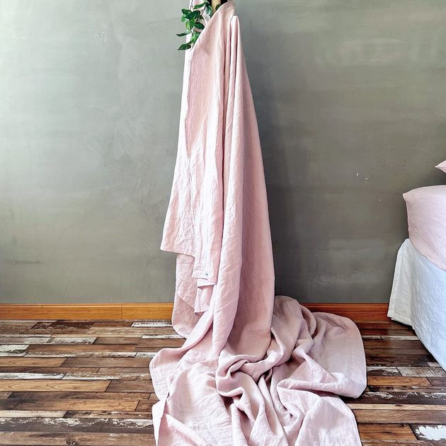 Leia Linen Top in Pink