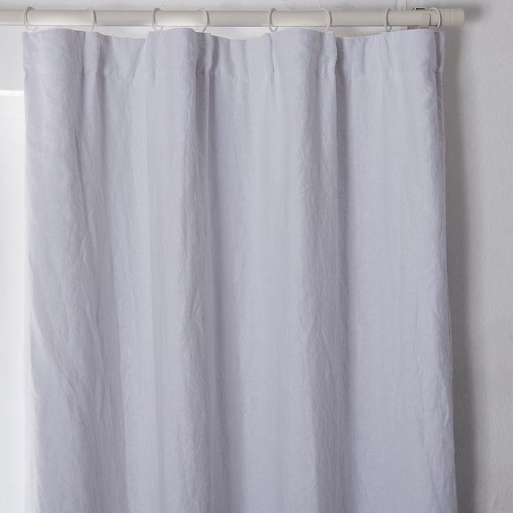 Detail Front View of Linen Curtain with Blackout-linenshed