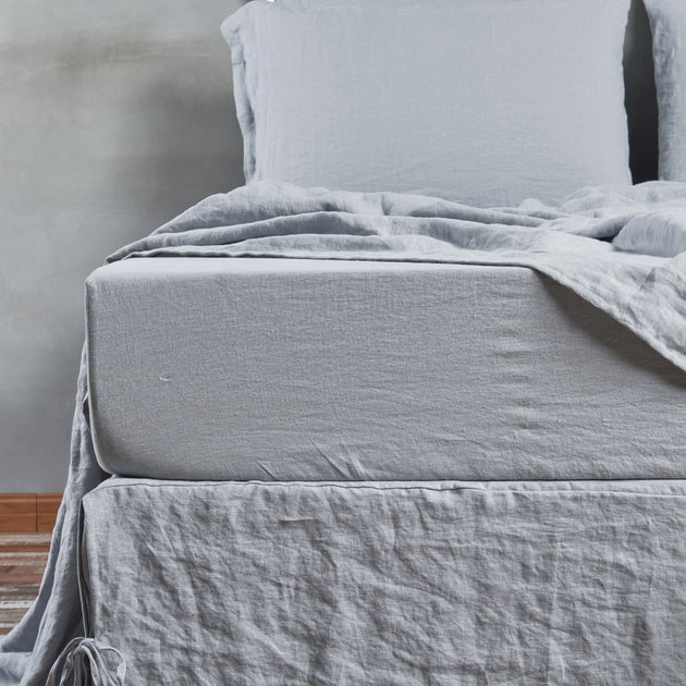 Single Fitted Sheet Australia Linen Fitted Sheet Mid Grey