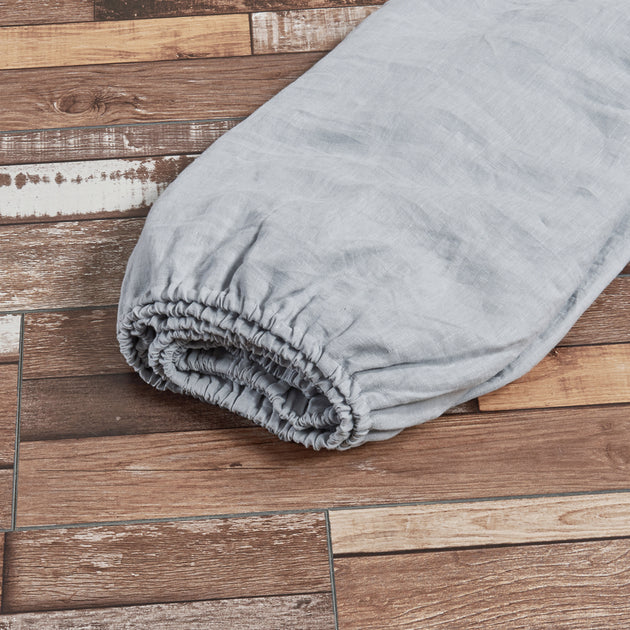 Single Fitted Sheet Australia Linen Fitted Sheet Mid Grey