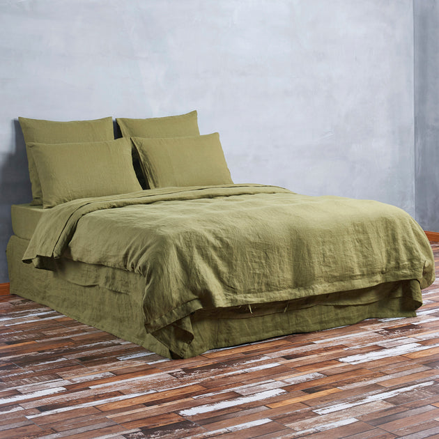 Duvet Covers Australia Buy Green Olive Linen Duvet Cover Online