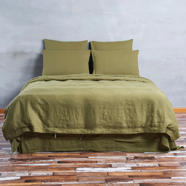 Duvet Covers Australia Buy Green Olive Linen Duvet Cover Online