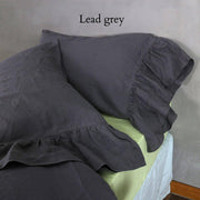 Side-Ruffles-Lead-Gray-Linen-Pillowcases