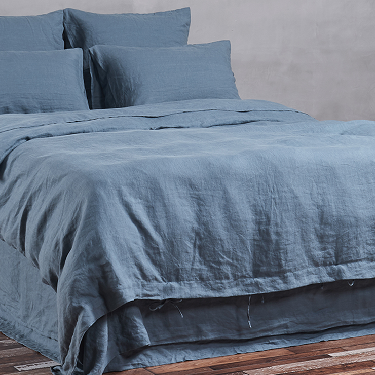 Linen Duvet Cover French Blue