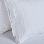 Frayed Edge Linen Pillowcases Pair