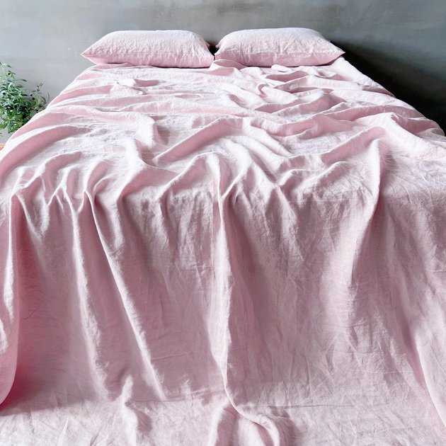 Linen Top Linen Sheet Basic Lilac Pink - Linenshed