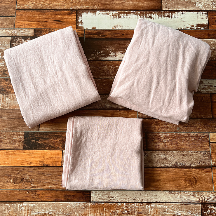 100% Linen Sheet Set Lilac Pink - linenshed AU