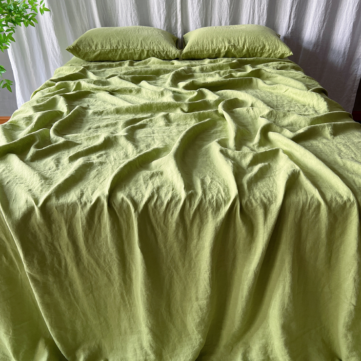 Bed Linen Flat Sheet Green Tea - Linenshed.au