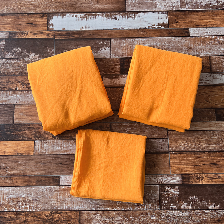 Orange 100% Linen Sheets Set - linenshed AU