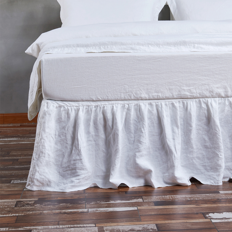 Dust Ruffle Ruffled Romantic Ruffles Linen Bed Valance - Linenshed