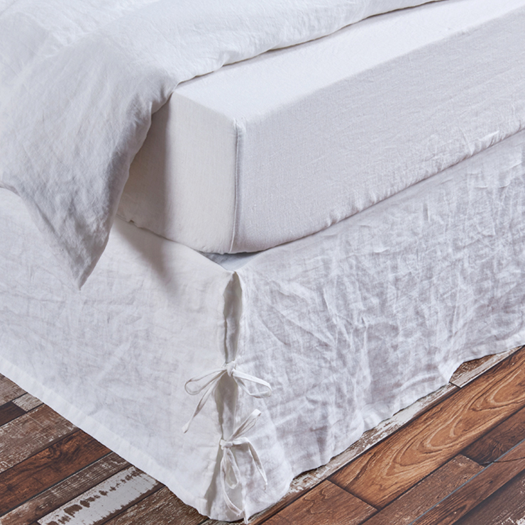 Linen Knotted Bed Skirt