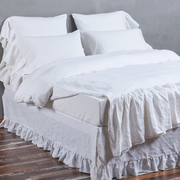 Ruffled Linen Bed Skirt