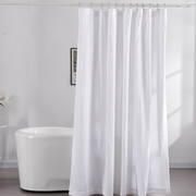 Whole View of Linen Shower Curtain -linenshed