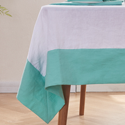 Close Up of Contrast Border Tablecloth-linenshed