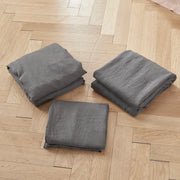 3 pieces of Linen Lead Grey Sheets Set - linenshed