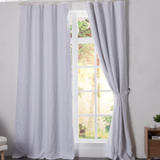 Whole View of White Curtain with Blackout-linenshed