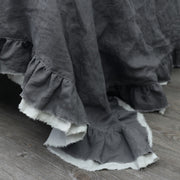 Two Tones Frayed Ruffle Bedspread - linenshed.au - 3