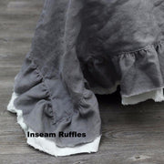 Two Tones Frayed Ruffle Bedspread - linenshed.au - 4