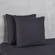 Housewife Linen Pillowcases Jet-Black (set of 2)