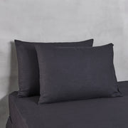 Housewife Linen Pillowcases Jet-Black (set of 2)