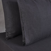 Housewife Linen Pillowcases Jet-Black (set of 2)