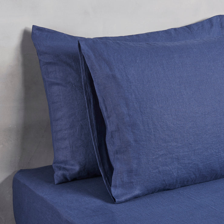 Housewife Linen Pillowcases Indigo Blue (set of 2)