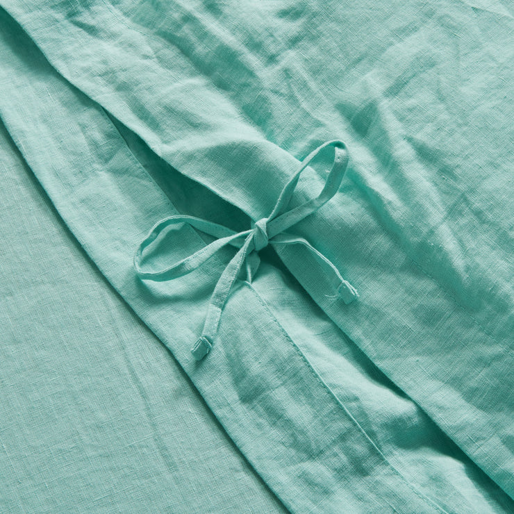 Linen Duvet Cover Aqua Green