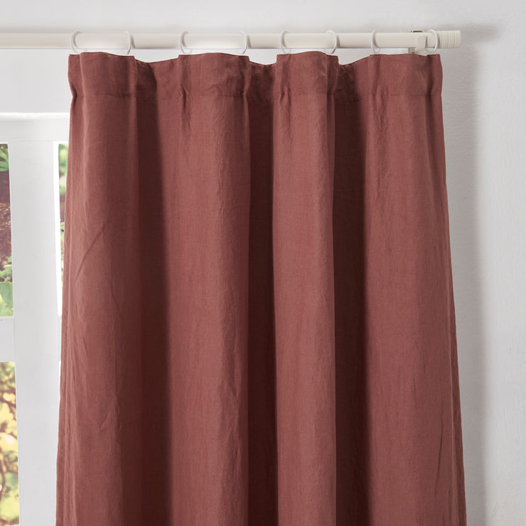 Basic Linen Curtain with Blackout Lining (rect. custom size)