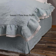 Two Tones inseam/Turn seam Duvet Cover Icy Blue/Optic White