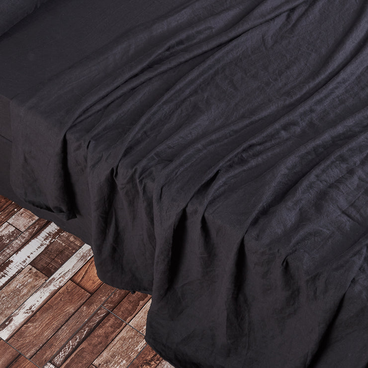 Bed Linen Flat Sheet Jet-Black