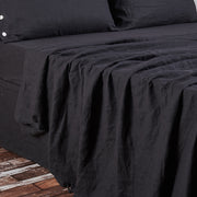 Bed Linen Flat Sheet Jet-Black