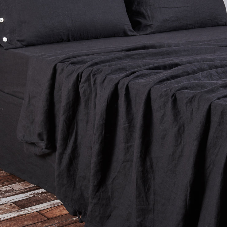 Bed Linen Flat Sheet Jet-Black