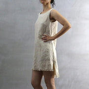 Frayed Edge Linen Dress 02 - Linenshed