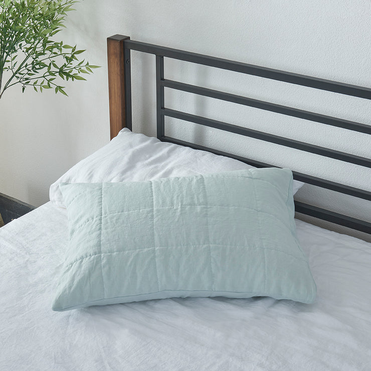 Quilted Linen Pillowcase