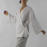 Linen Kimono Wrap Top - linenshed.au - 4
