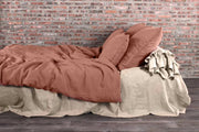 Linen Duvet Cover Brick - linenshed.au - 1