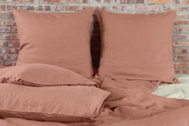 Housewife Linen Pillowcases Brick (set of 2) - linenshed.au - 3