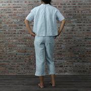 "Megan" Linen Pajama Set - linenshed.au - 2