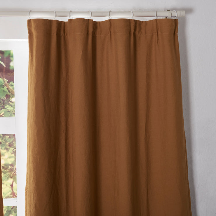 Basic Linen Curtain with Blackout Lining (rect. custom size)