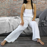 Joan" Linen Pajamas Trousers for Women - linenshed.au - 1