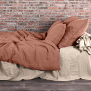 Linen Duvet Cover Brick - linenshed.au - 2