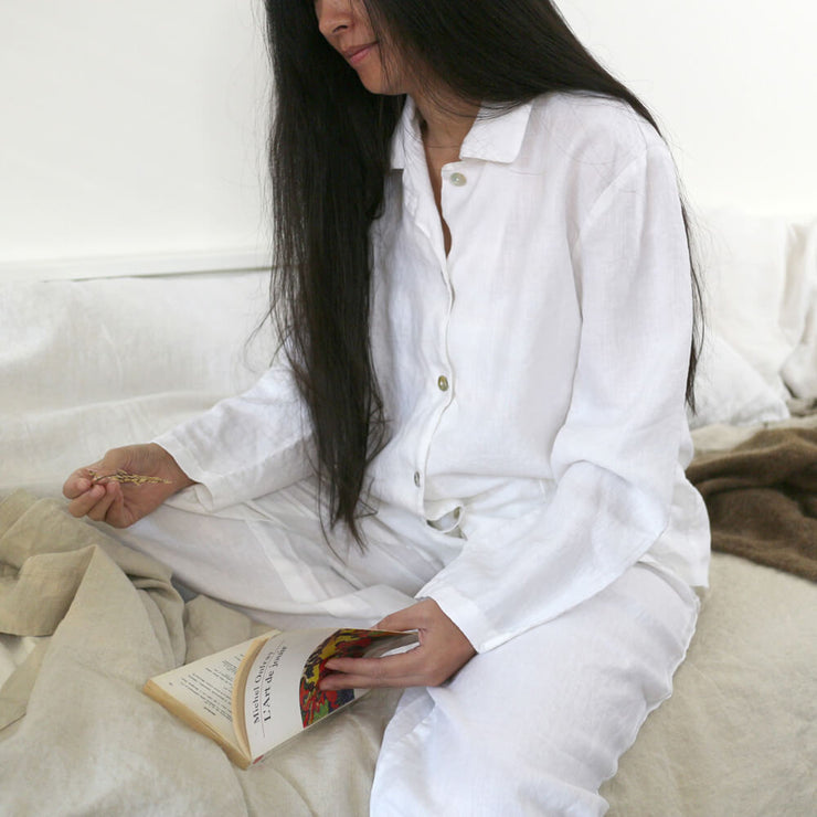 "Joan" Soft Linen Pajamas Set - linenshed.au - 4