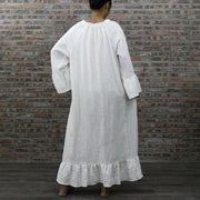 Raglan Long Linen Night Dress - linenshed.au - 4