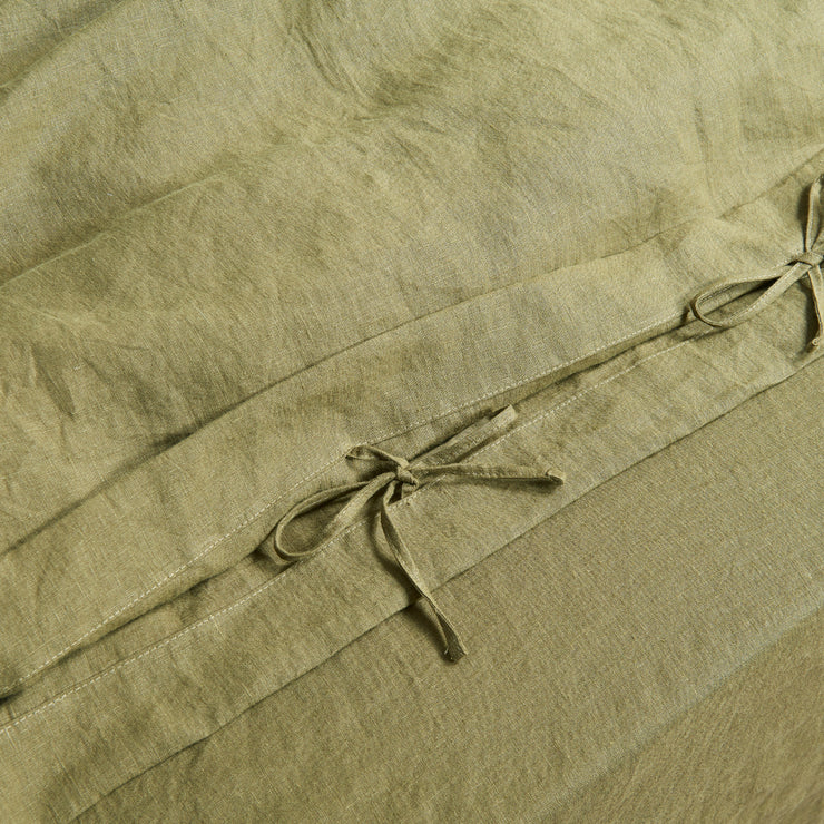 Linen Duvet Cover Green Olive