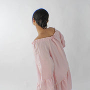Short Raglan Linen Night Dress - linenshed.au - 4