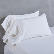 Side Ruffled Linen Pillowcases