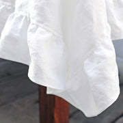 Linen Ruffles Tablecloth (circular custom size)
