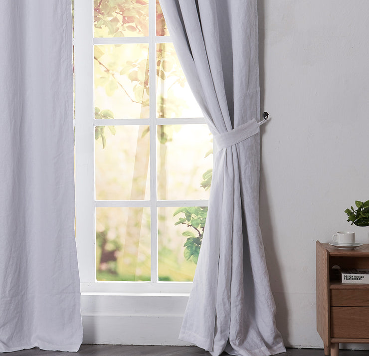 Set of 2 linen tiebacks for curtains