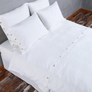 Top buttoned Linen Duvet Cover